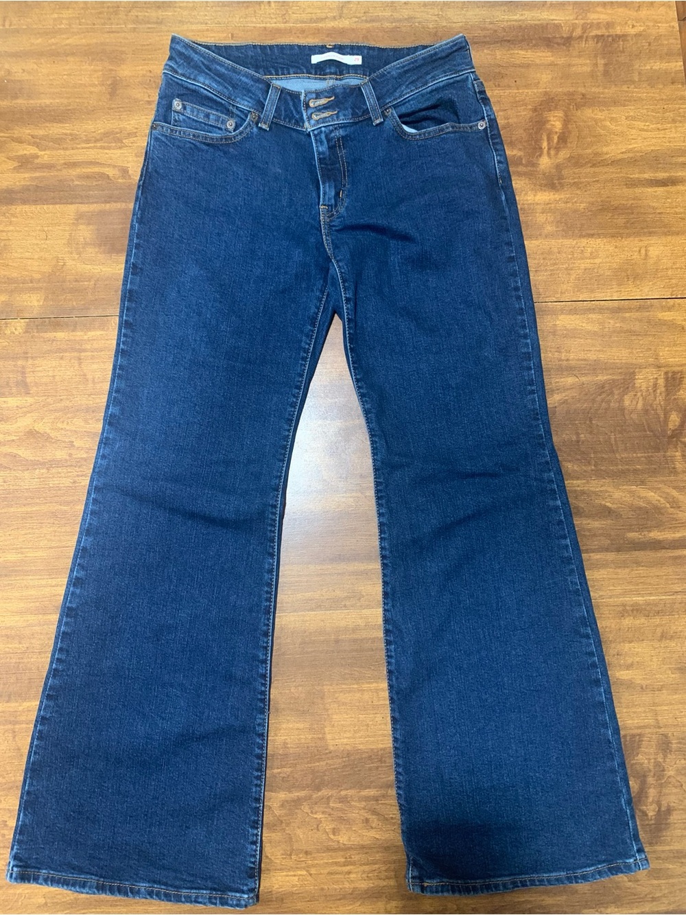 Levi's Deep Blue Super Low Flare Jeans